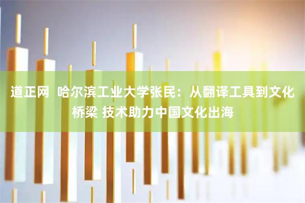 道正网  哈尔滨工业大学张民：从翻译工具到文化桥梁 技术助力中国文化出海